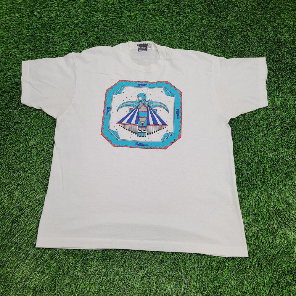 Vintage 80s Native-American Thunderbird Shirt Womens XL 22x27 USA
